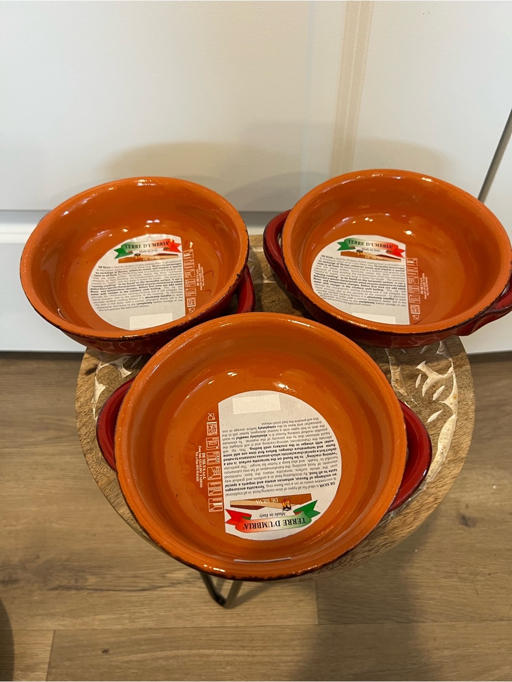 De Silva Italian Terracotta Orange Ceramic Baking Dish - Set of 3